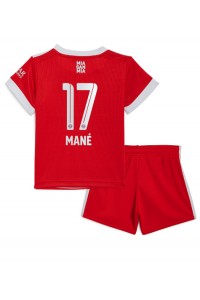 Bayern Munich Sadio Mane #17 Babyklær Hjemme Fotballdrakt til barn 2022-23 Korte ermer (+ Korte bukser)